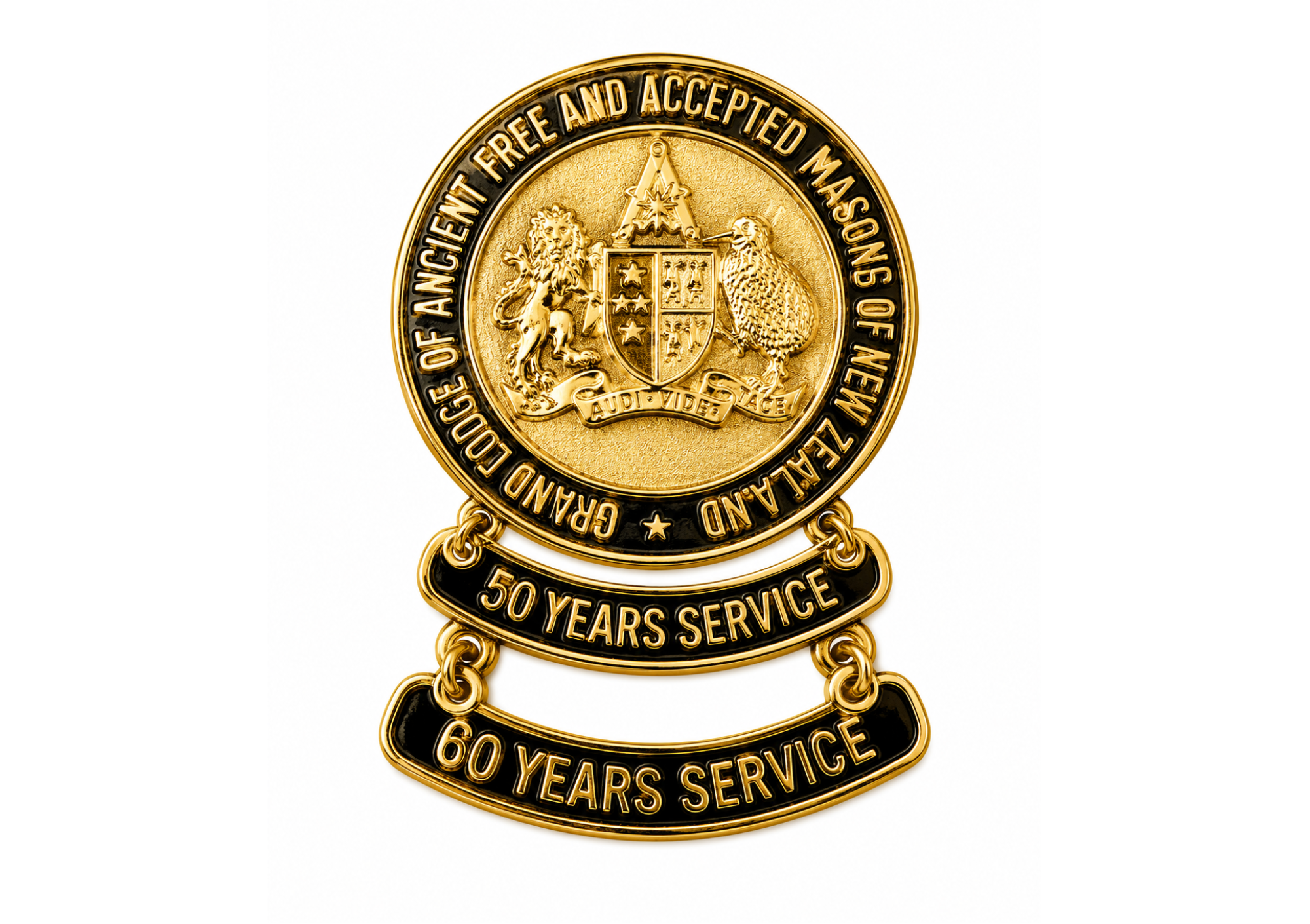 Fifty-Year Service Badge With 60 Year Bar